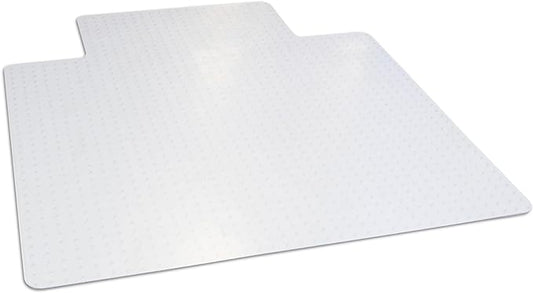 Office Chair Mat for Low‑Pile Carpet – 46" x 60" Clear Desk Floor Protector with Lip, Smooth Glide PVC