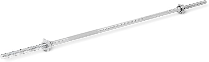 5ft Straight Barbell Bar with Star Locks, 1" Diameter