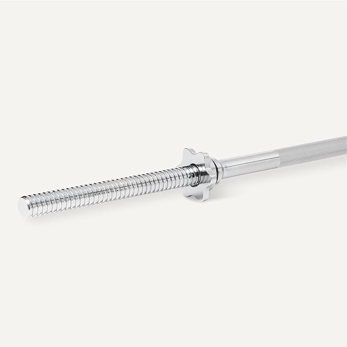 5ft Straight Barbell Bar with Star Locks, 1" Diameter