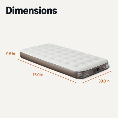 Twin Inflatable Air Mattress with Built-in Electric Pump, Quick Inflation, Supports 300 lbs, Includes Carry Bag