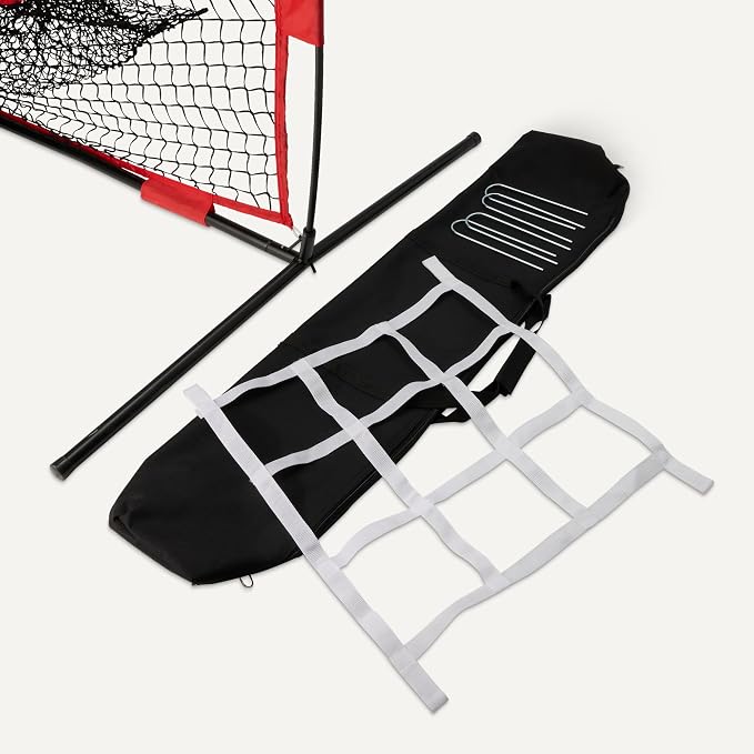 Portable Baseball & Softball Hitting, Pitching, Practice Net with Strike Zone Target, 7 x 7 ft