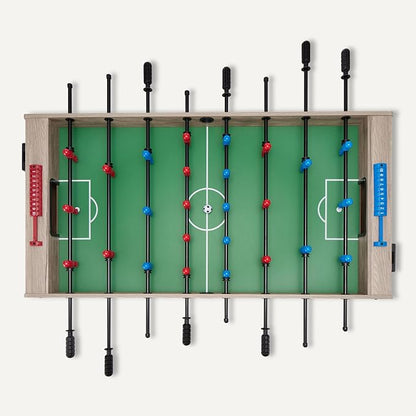 48-Inch Foosball Table Soccer Game Room Size with 4 Balls and 2 Cupholders, Oak