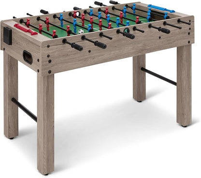 48-Inch Foosball Table Soccer Game Room Size with 4 Balls and 2 Cupholders, Oak