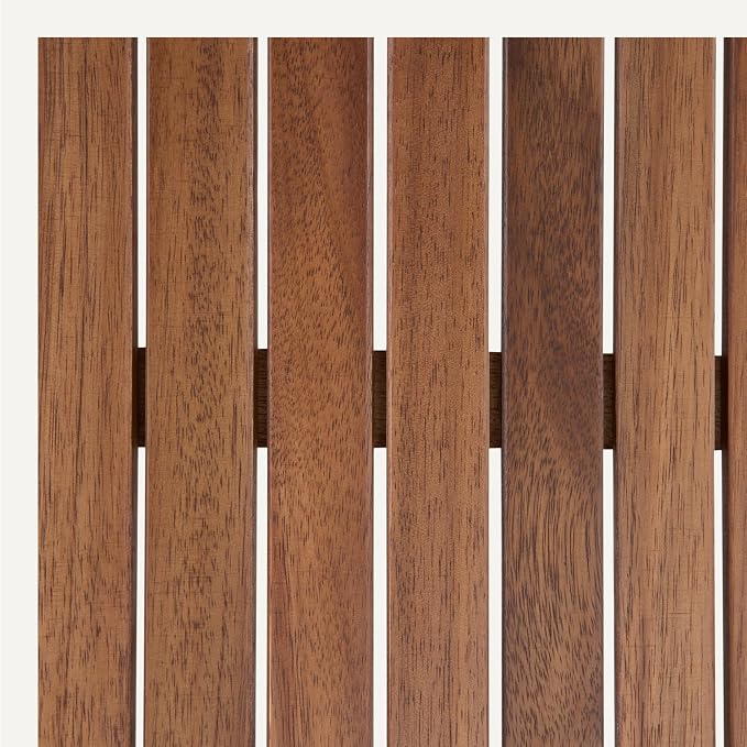 Patio Coffee Table, Natural Finish, Outdoor Table for Porch and Garden, 35 Inch