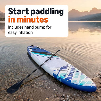 Stand Up Paddleboard with Complete Accessory Kit, Lightweight, 132 inches x 33 inches, Blue