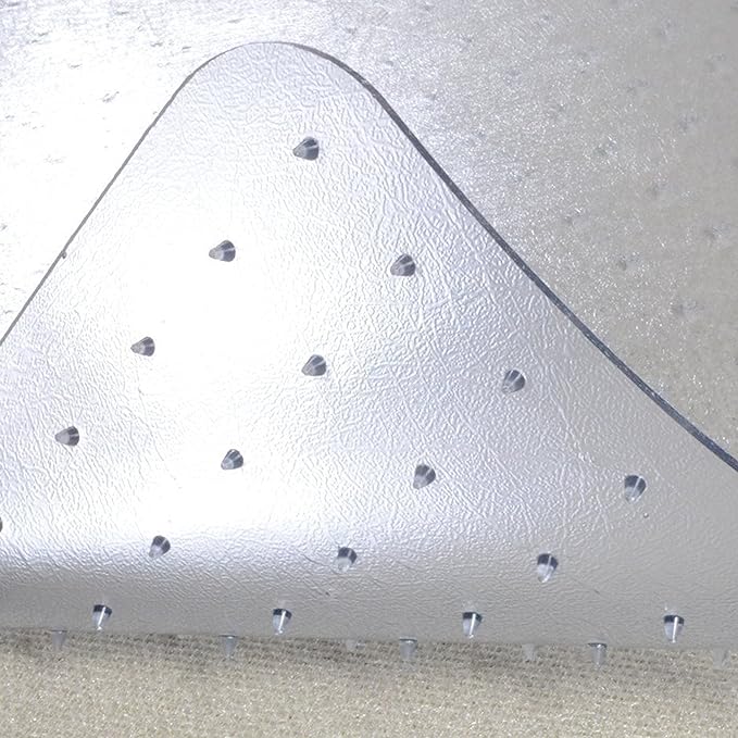 Office Chair Mat for Low‑Pile Carpet – 46" x 60" Clear Desk Floor Protector with Lip, Smooth Glide PVC